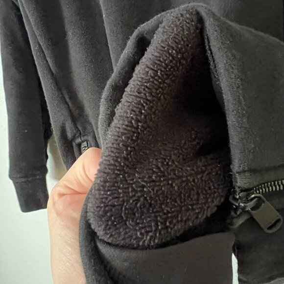 Athleta Cozy Karma Funnel Neck Sweatshirt Black Women's Size Large - Picture 3 of 9